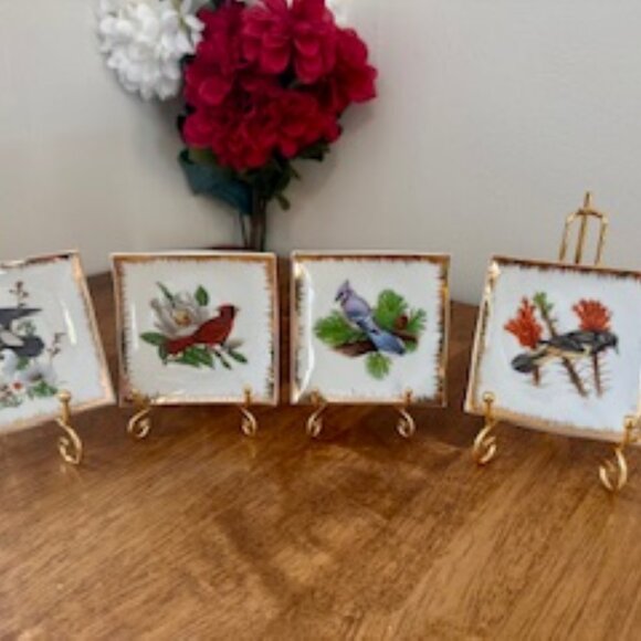 Vintage Bradley Exclusives Bird Coasters/Plates – Set of 4 - Picture 9 of 10